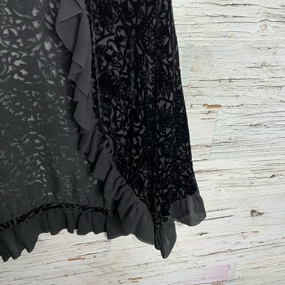 Uru kristine st. Rrik black silk made in usa cardigan sweater small - Picture 3 of 12